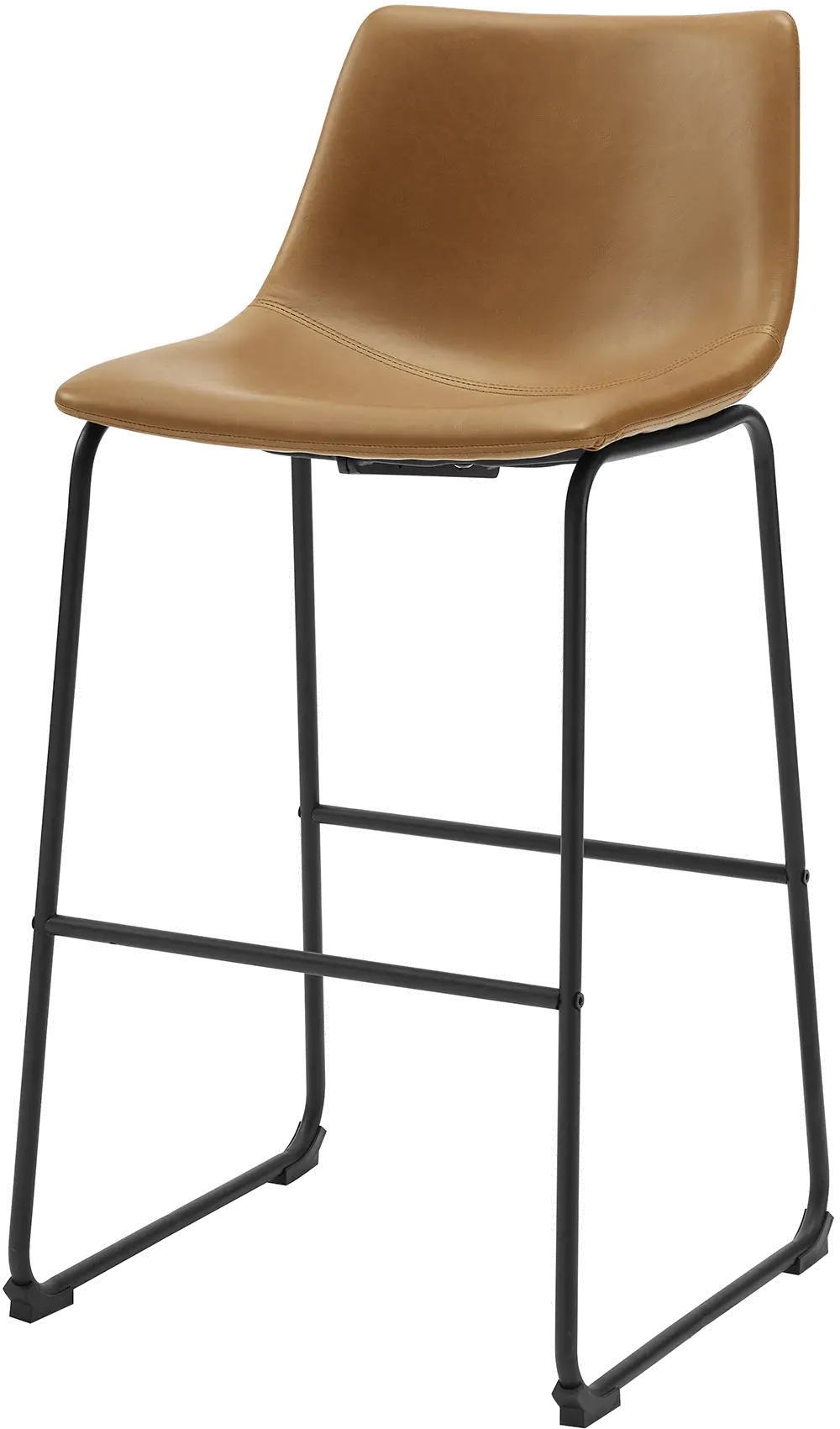 Slope Saddle Brown Bar Height Stool, Set of 2