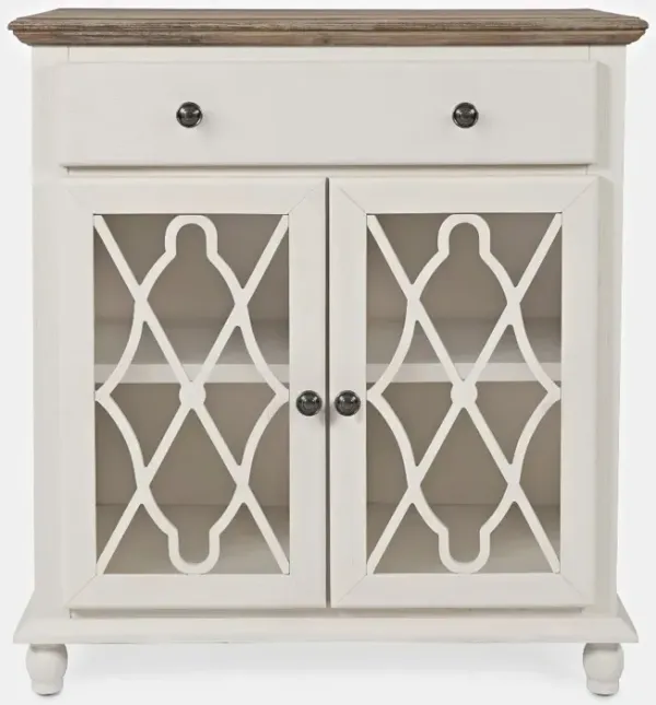 Aurora Hills White 2 Door Accent Cabinet