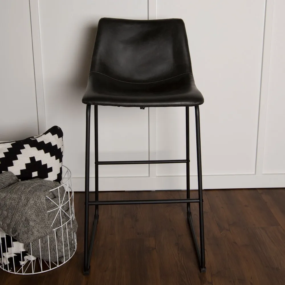 Slope Black Bar Height Stool, Set of 2