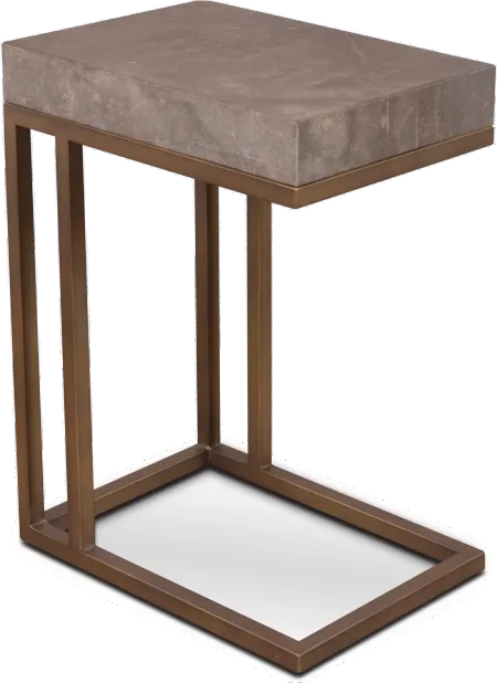 Roka Gray Marble Side Table