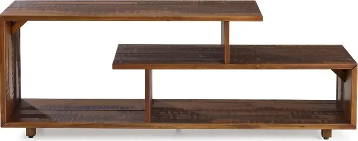 Amber 60 Inch Rustic Modern Solid Wood TV Stand - Walker Edison