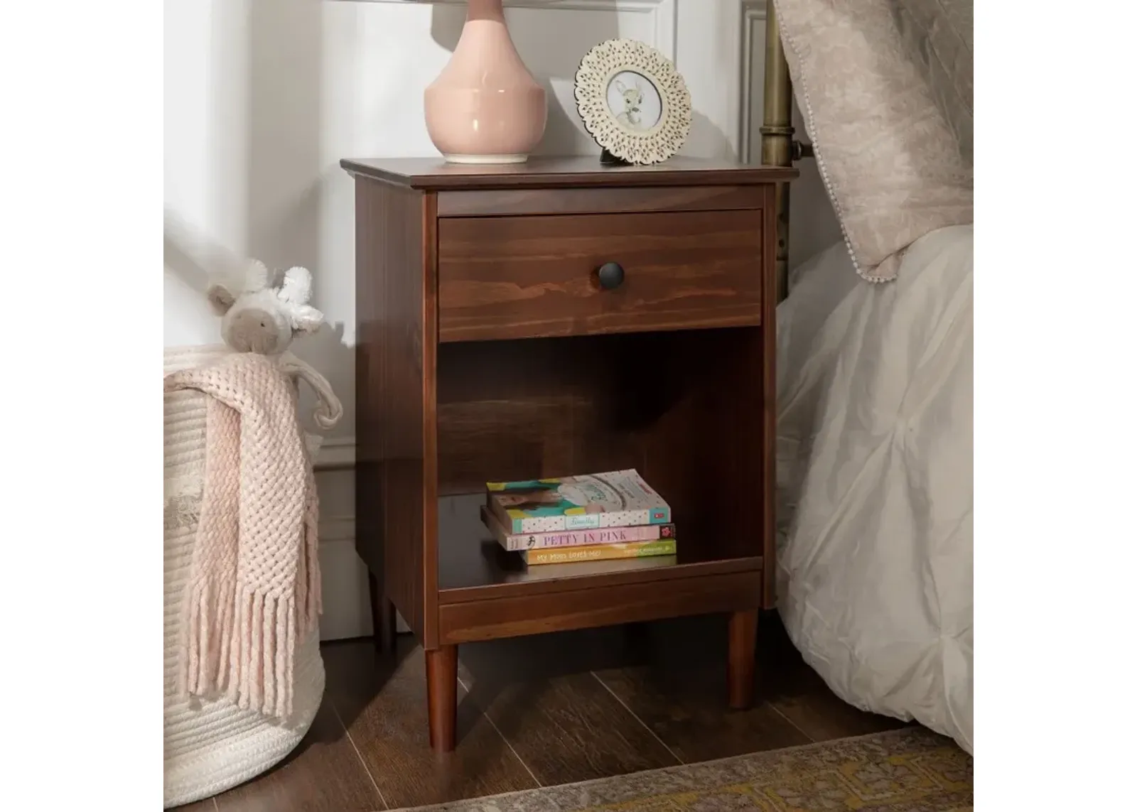 Spencer Classic Walnut Nightstand - Walker Edison