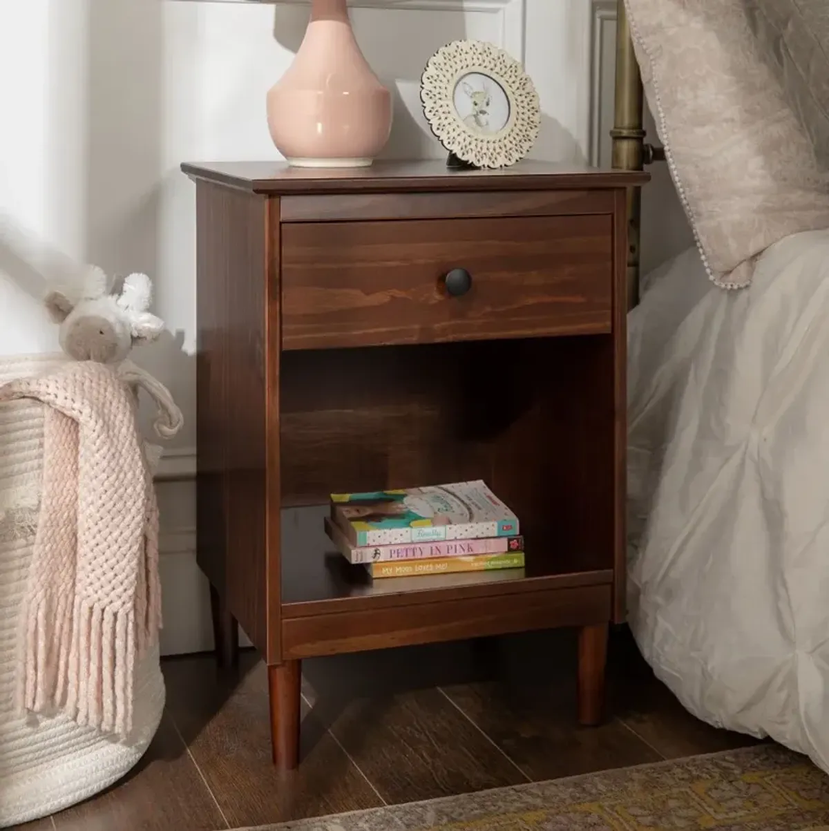 Spencer Classic Walnut Nightstand - Walker Edison