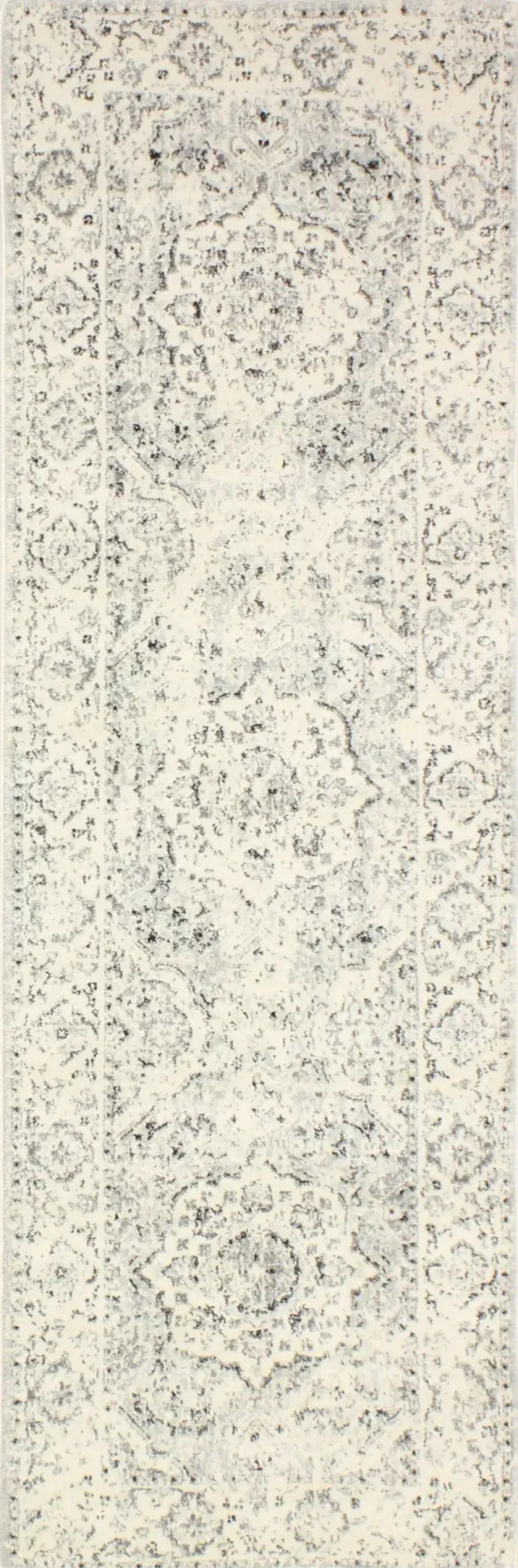 Traditional Alberta Ivory and Blue 8 Foot Runner Rug - Everek