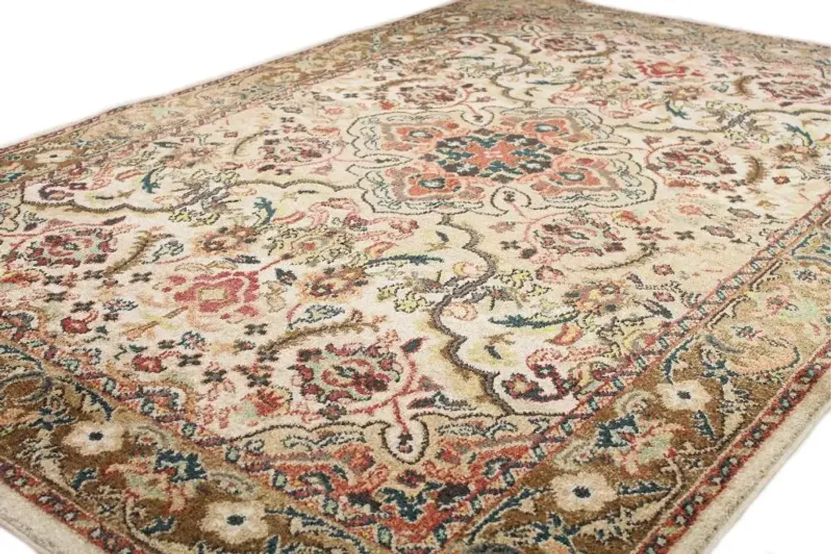 4 x 6 Small Traditional Bodhi Beige Area Rug - Buckingham