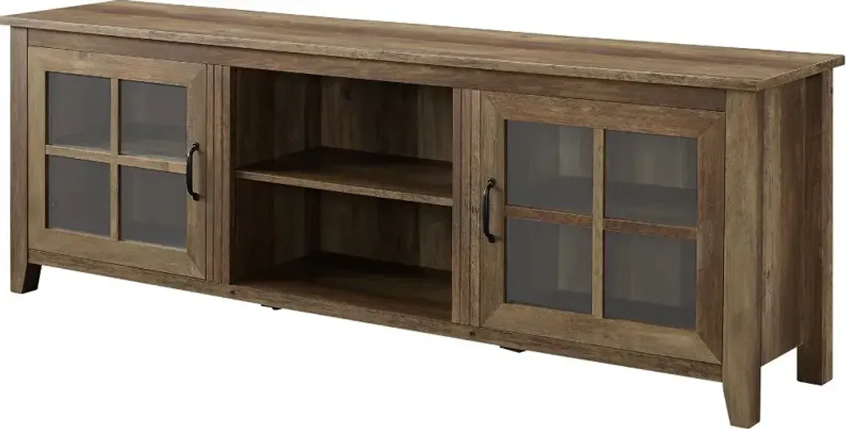 Fallon Rustic Oak 70 Inch Wood TV Stand - Walker Edison