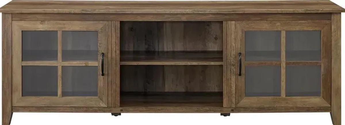 Fallon Rustic Oak 70 Inch Wood TV Stand - Walker Edison