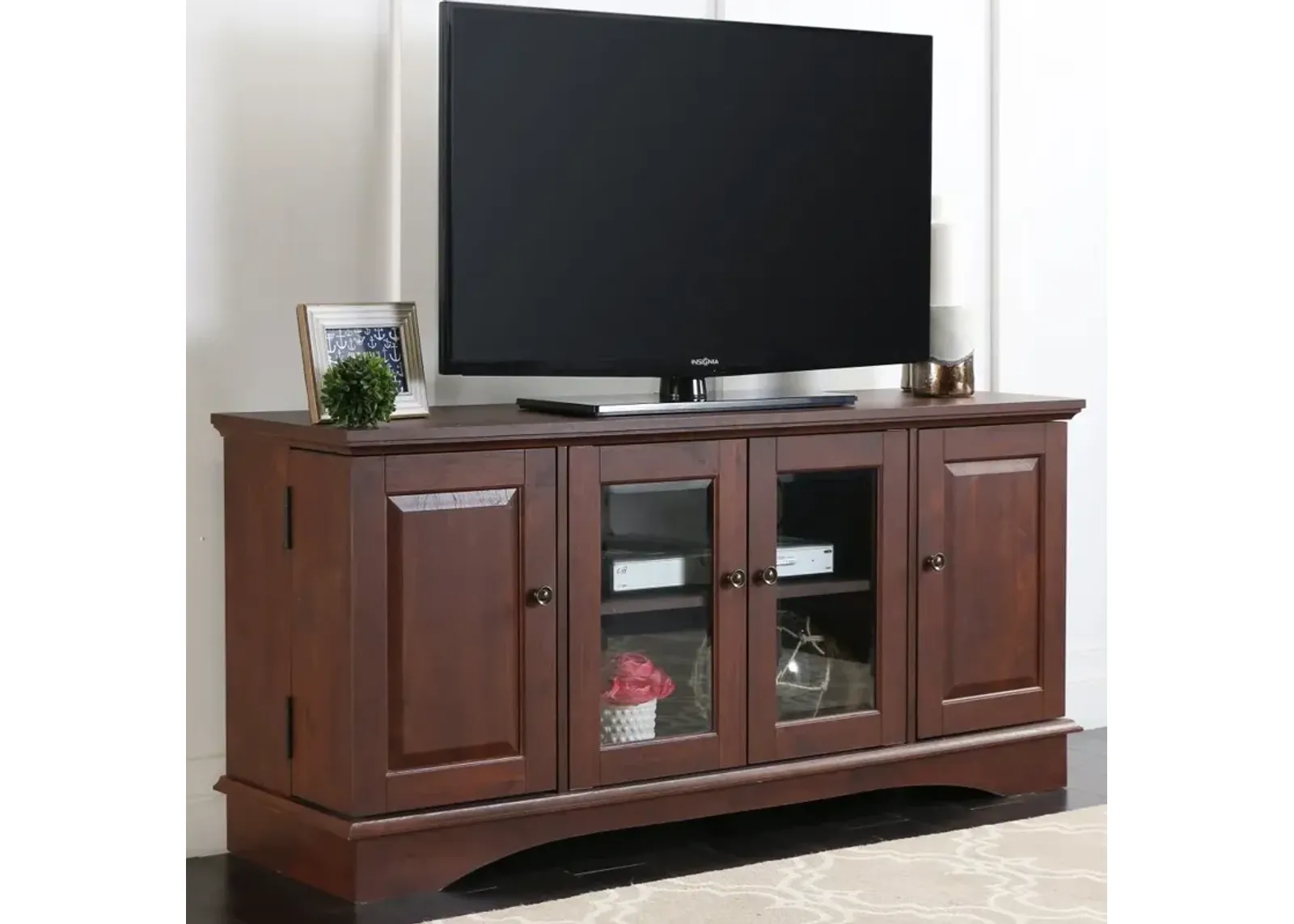 52 Inch Traditional Wood TV Stand - Walker Edison