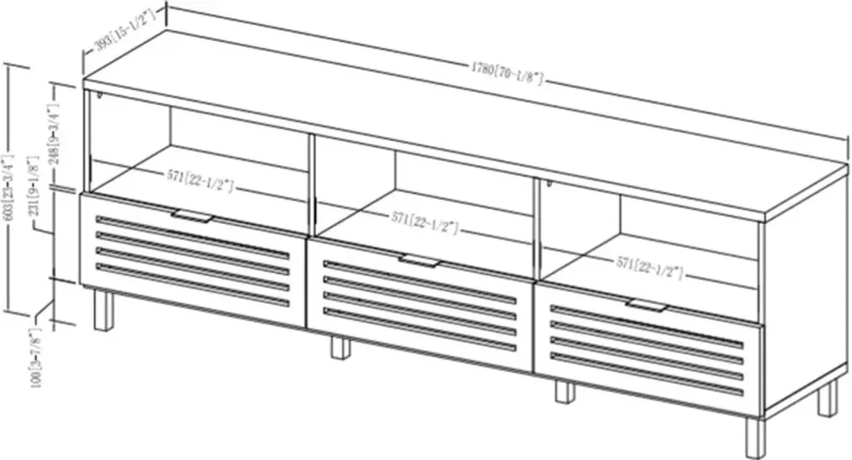 Modern 70 Inch TV Stand - Walker Edison