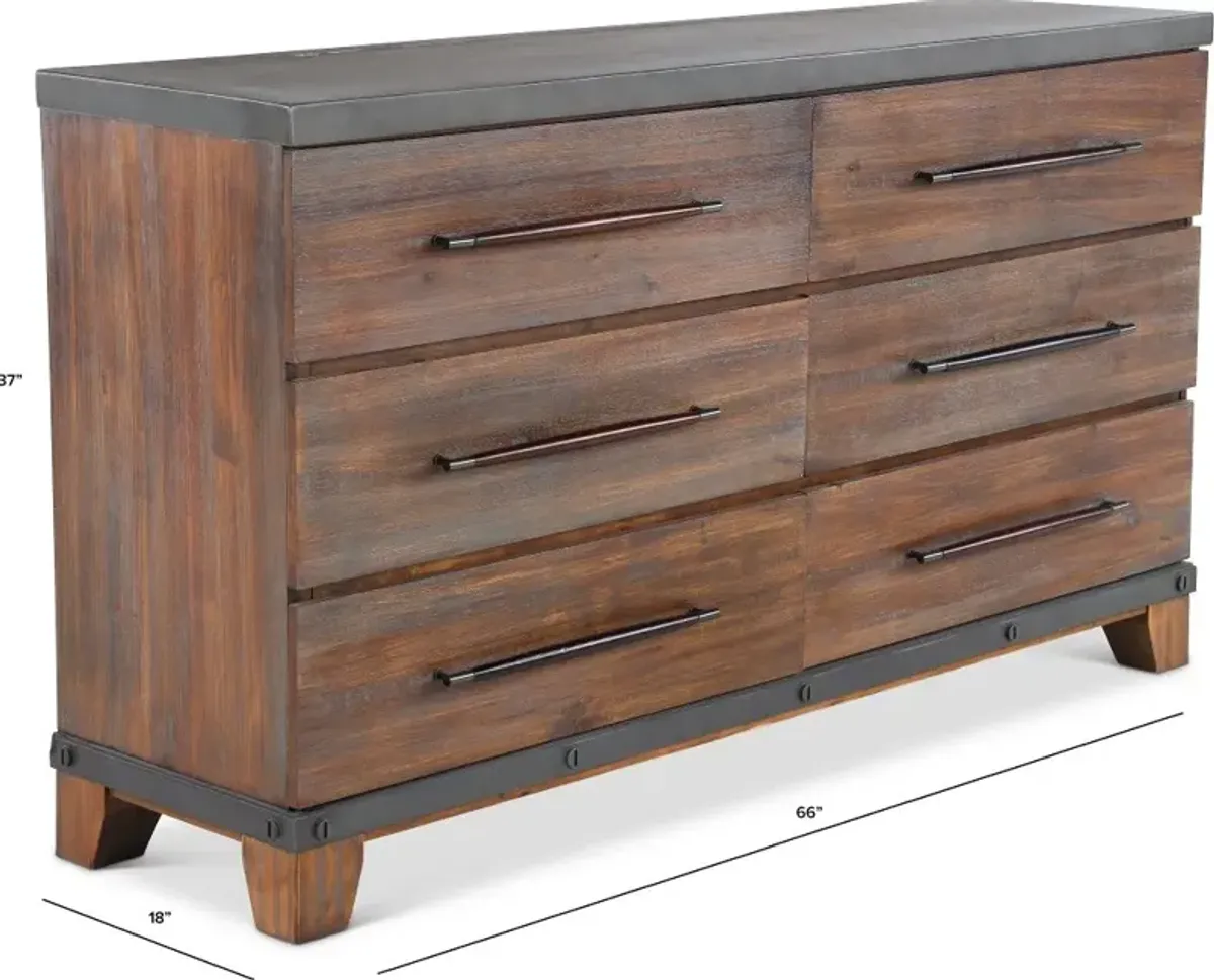 Forge Rustic Brown Dresser