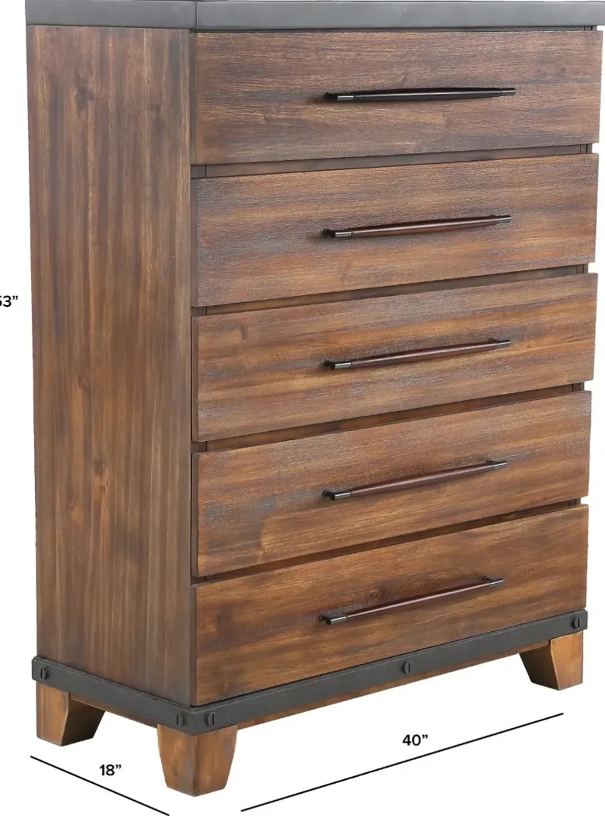 Forge Rustic Brown Chest of Drawers