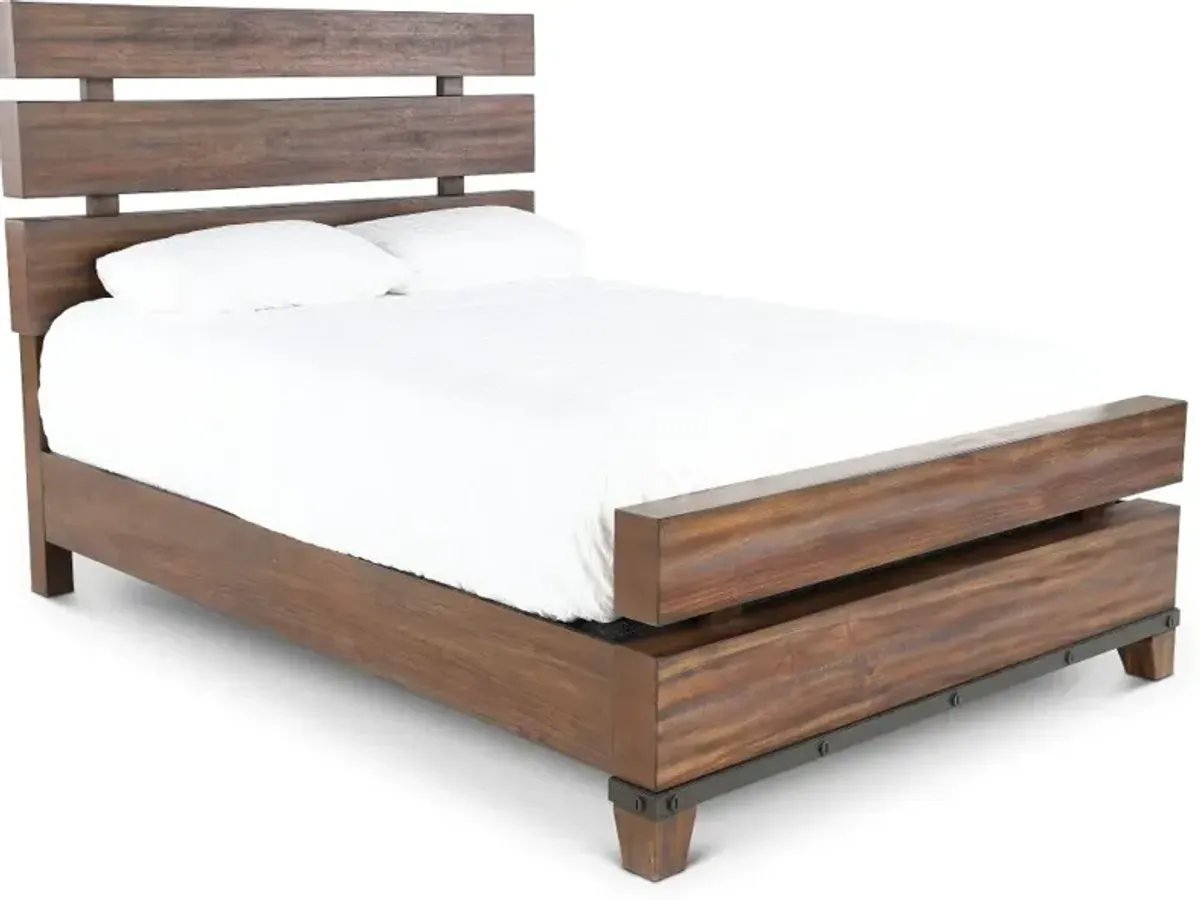 Forge Rustic Brown Queen Bed