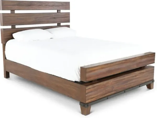 Forge Rustic Brown Queen Bed