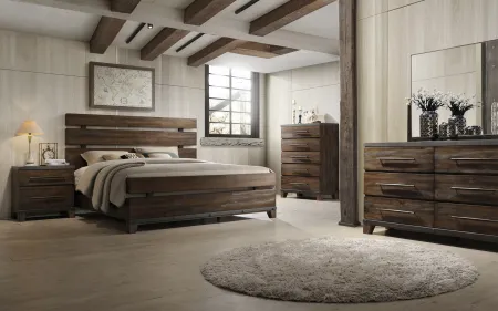 Forge Rustic Brown King Bed
