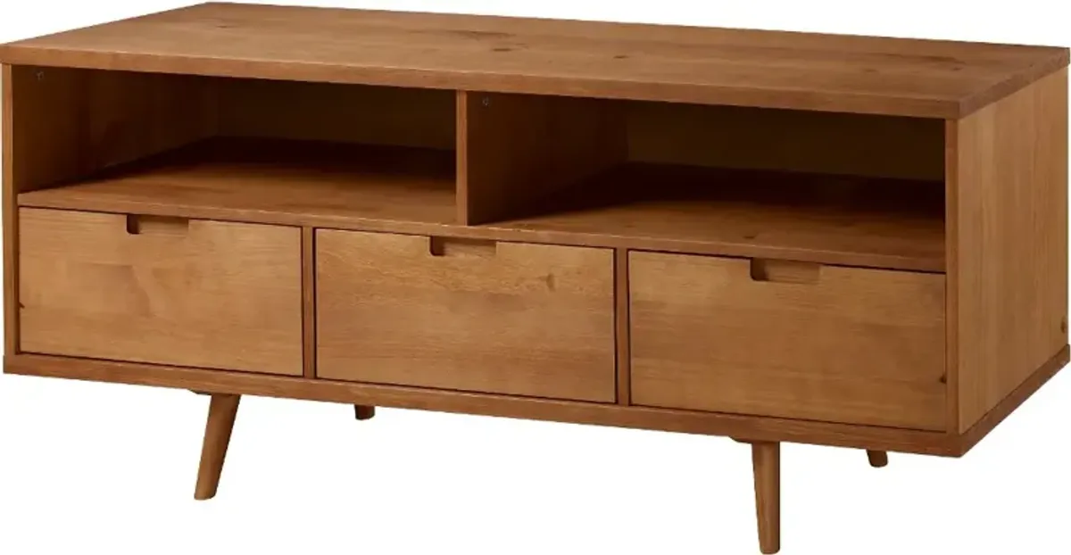 Glenn Mid Century Caramel 58 Inch TV Stand - Walker Edison