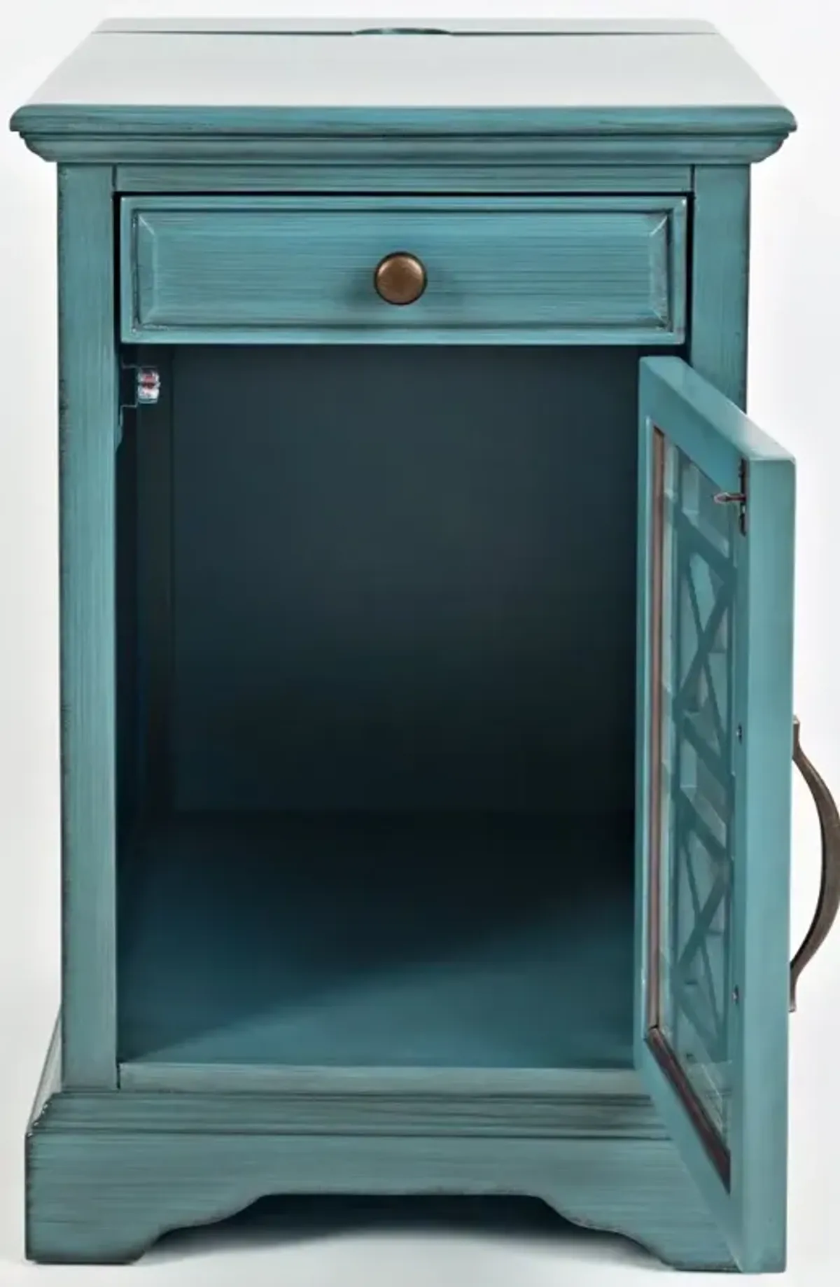 Craftsman Aqua Blue Side Table