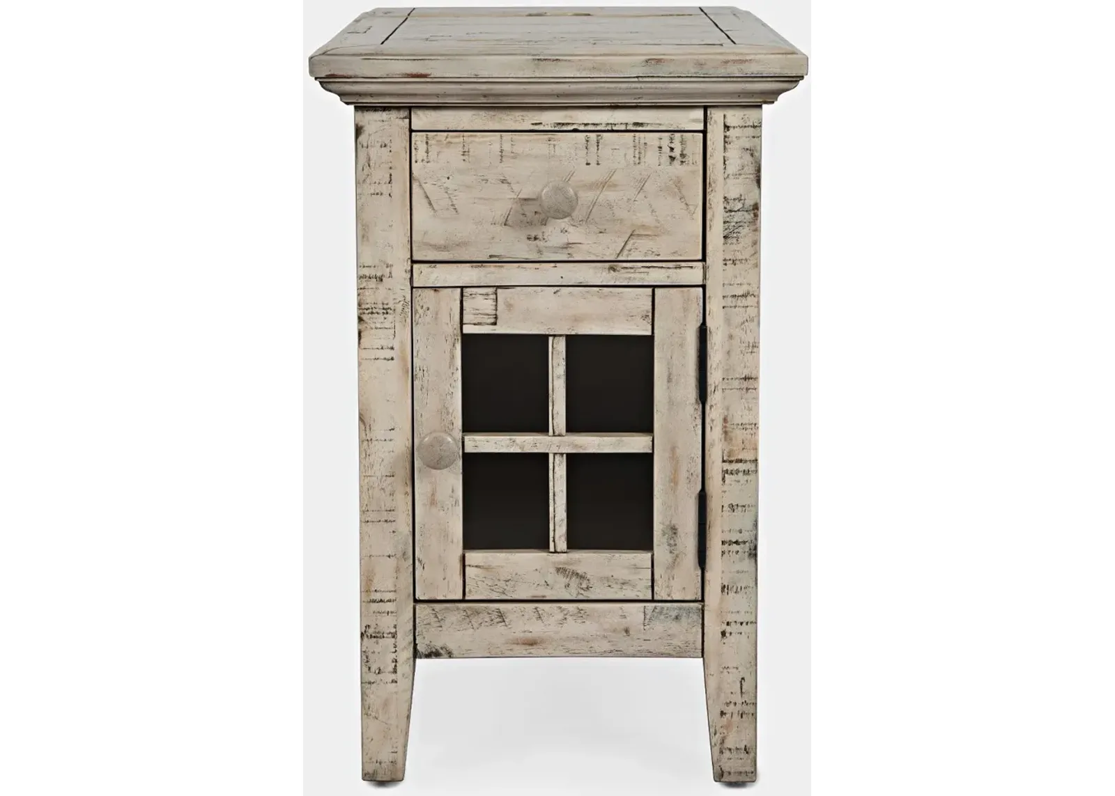 Rustic Shores White Side Table