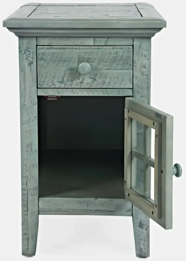 Rustic Shores Blue Side Table