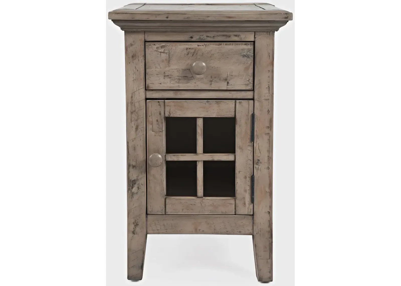 Rustic Shores Gray Chairside Table