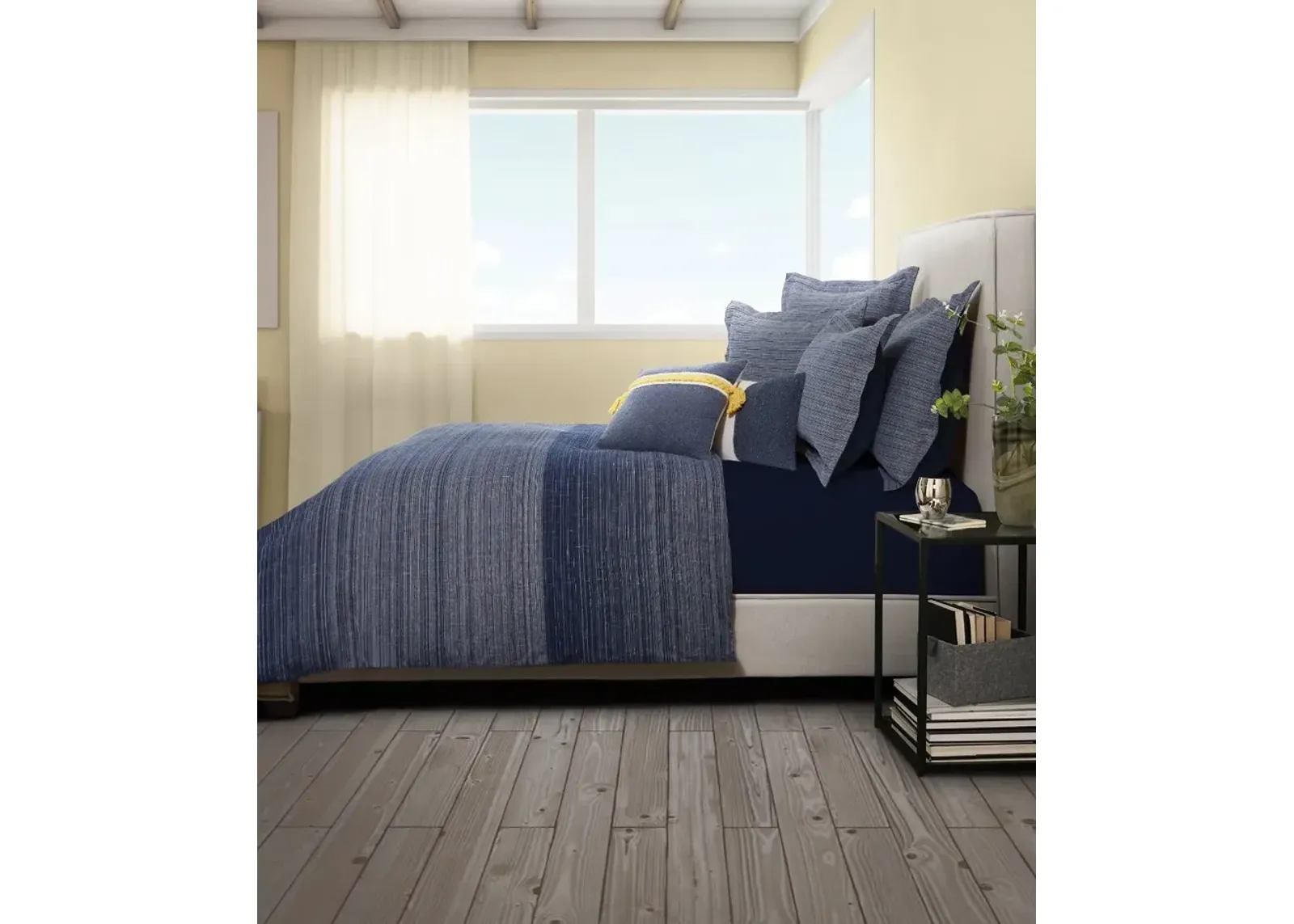 Crestwood Denim Blue King 8 Piece Bedding Collection