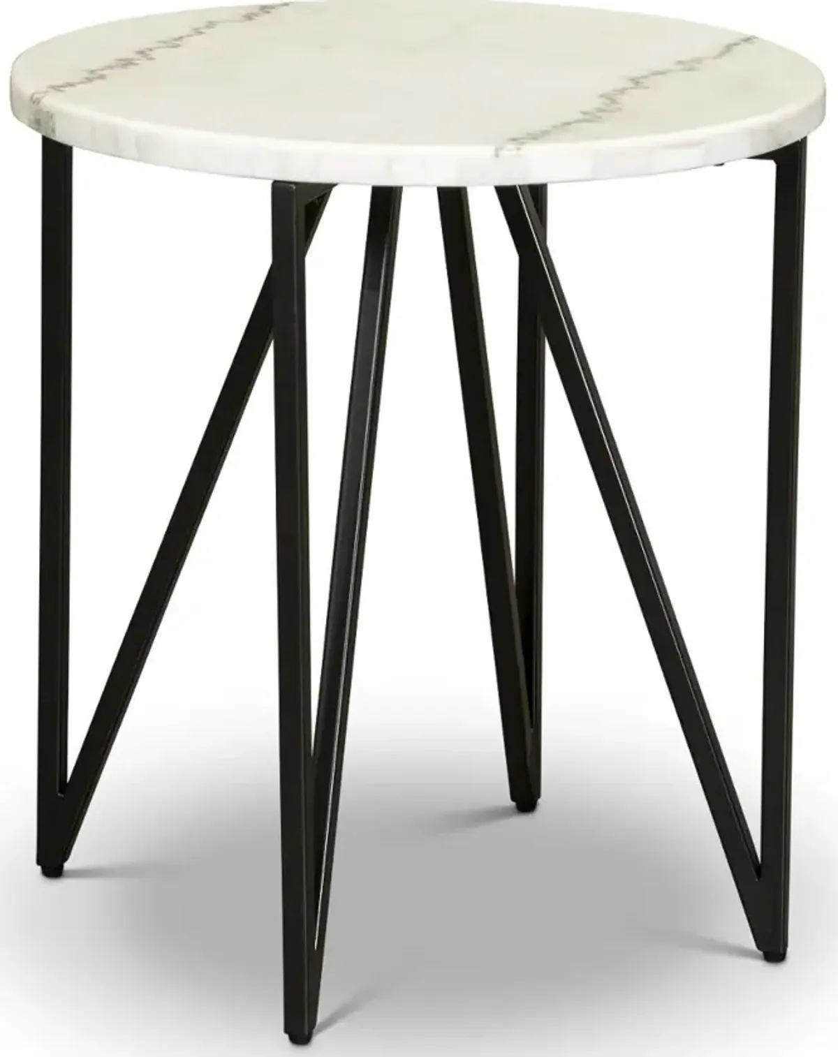 Cedric Round Marble End Table