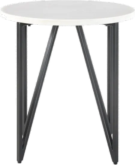 Cedric Round Marble End Table