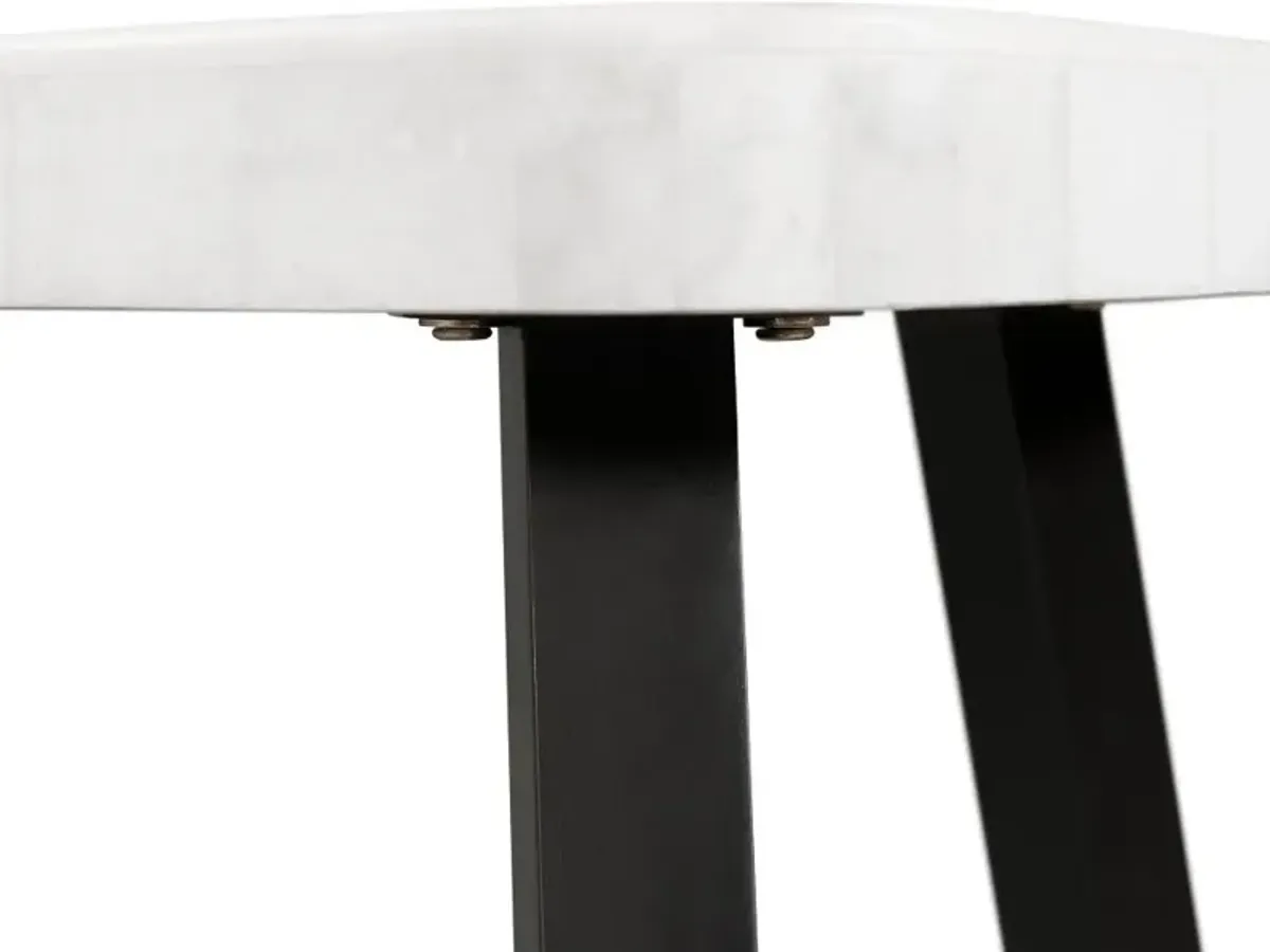 Trinity White Marble End Table