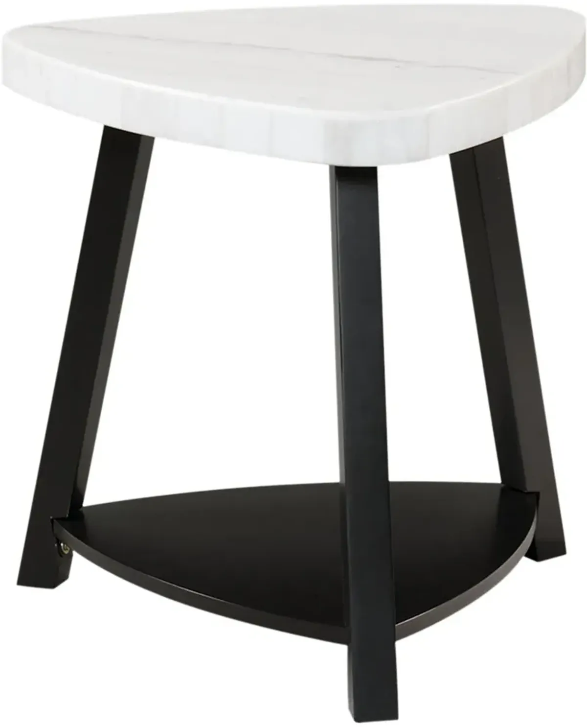 Trinity White Marble End Table