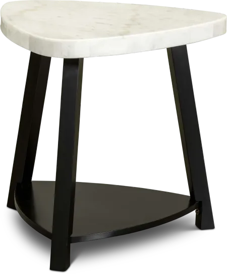 Trinity White Marble End Table