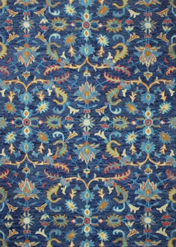 Valencia 8 x 10 Transitional Danbury Navy Blue Rug