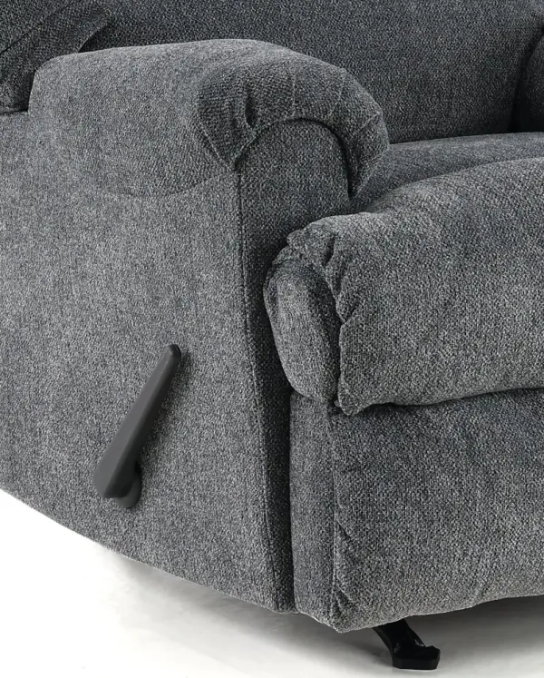 Manfort Charcoal Gray Rocker Recliner
