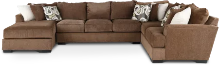 Tranquility Brown 3 Piece Sectional