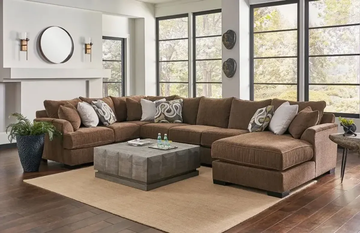 Tranquility Brown 3 Piece Sectional