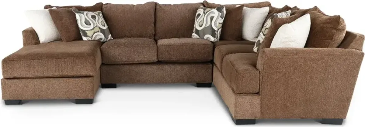 Tranquility Brown 3 Piece Sectional