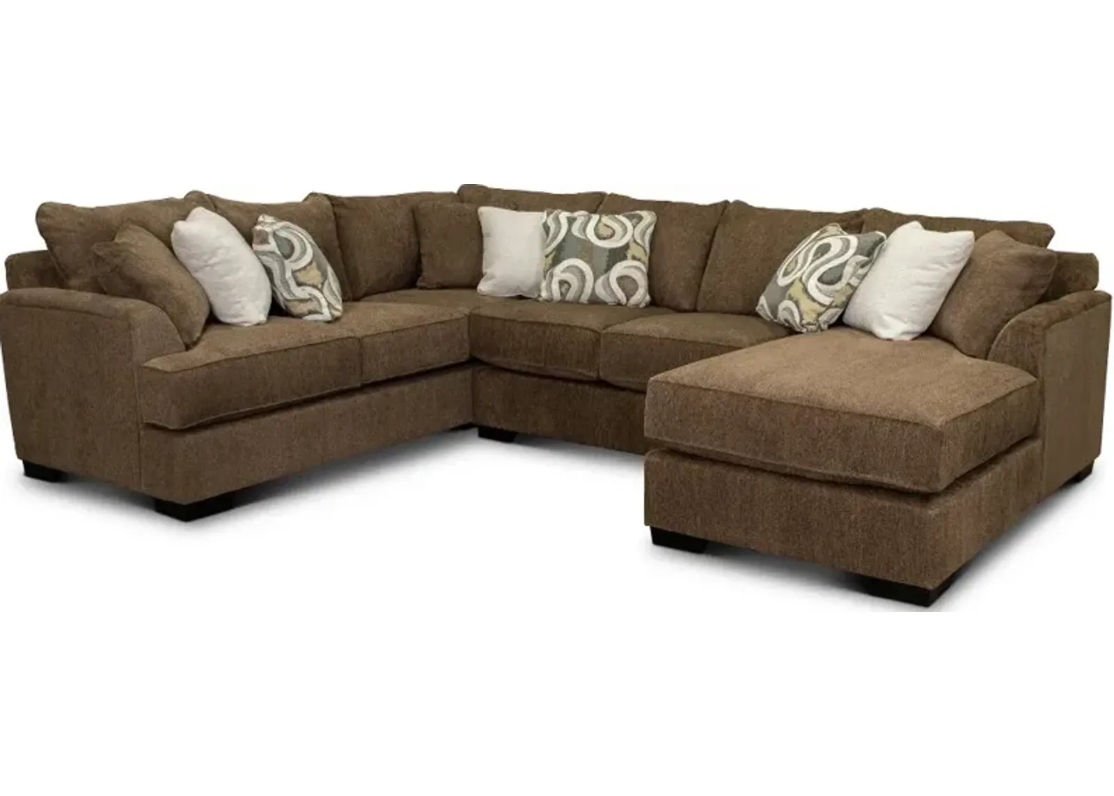 Tranquility Brown 3 Piece Sectional