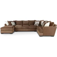 Tranquility Brown 3 Piece Sofa Bed Sectional