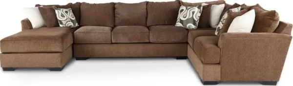 Tranquility Brown 3 Piece Sofa Bed Sectional