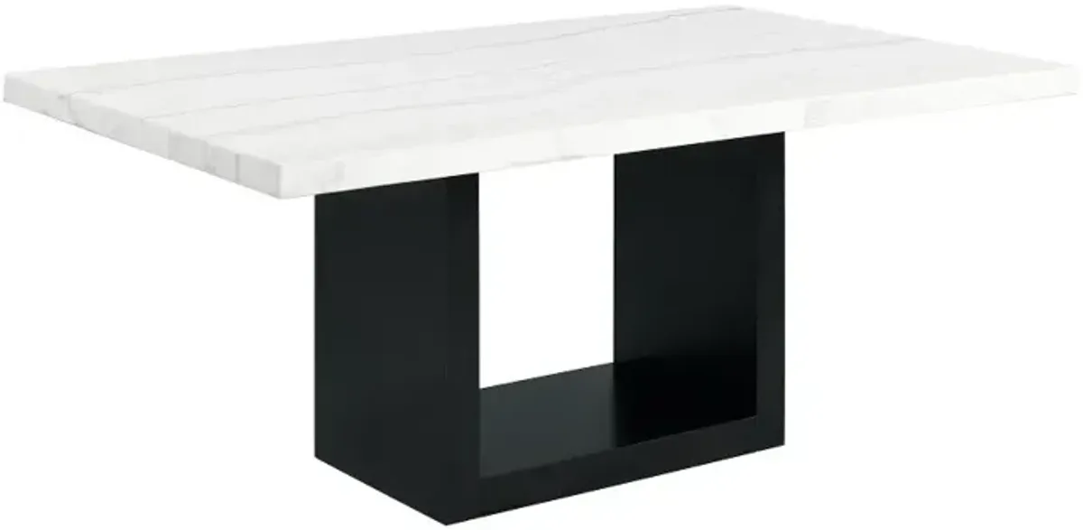 Valentino Marble and Black Dining Room Table