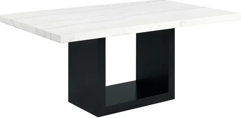 Valentino Marble and Black Room Table