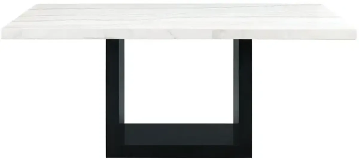 Valentino Marble and Black Dining Room Table