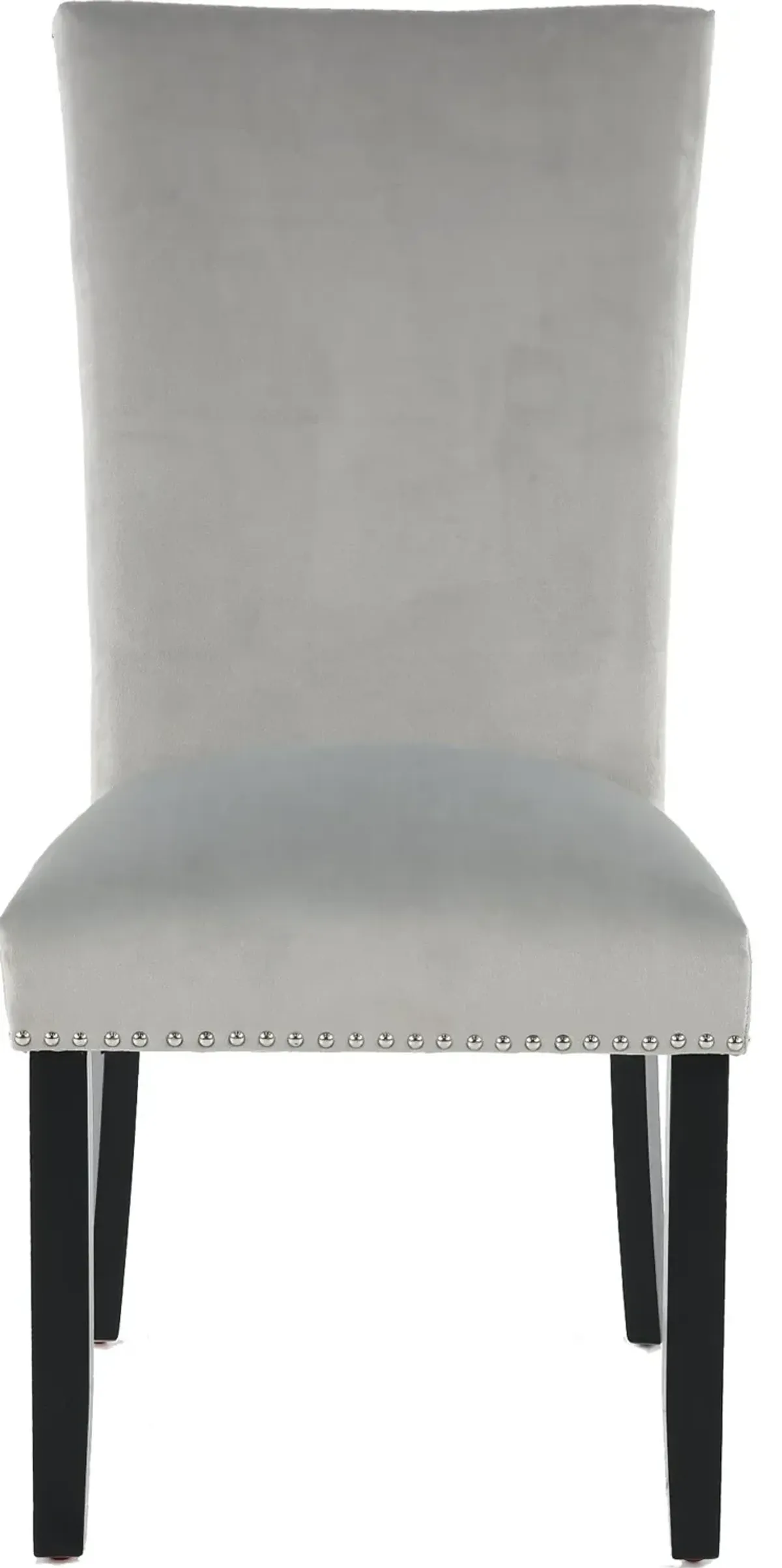 Valentino Gray Velvet Dining Chair