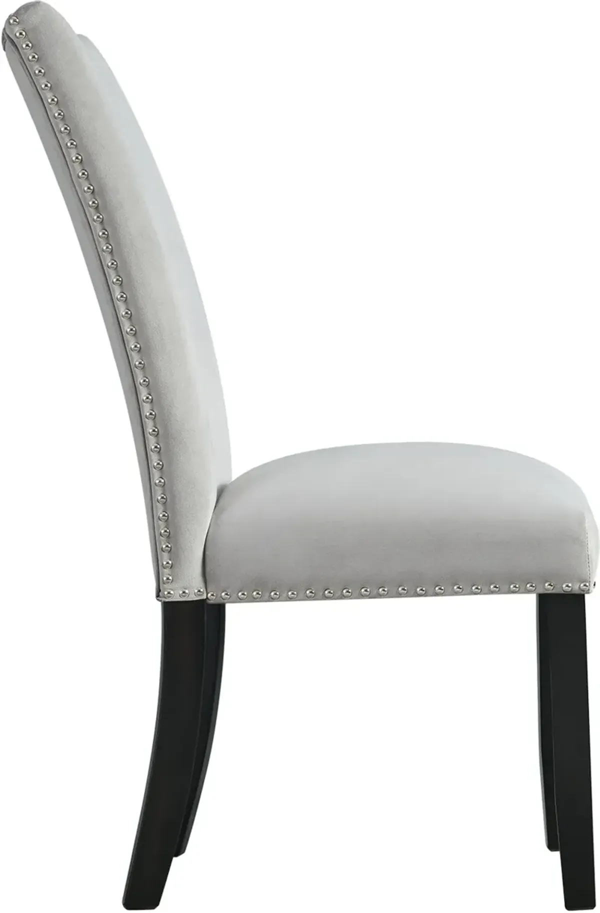 Valentino Gray Velvet Dining Chair