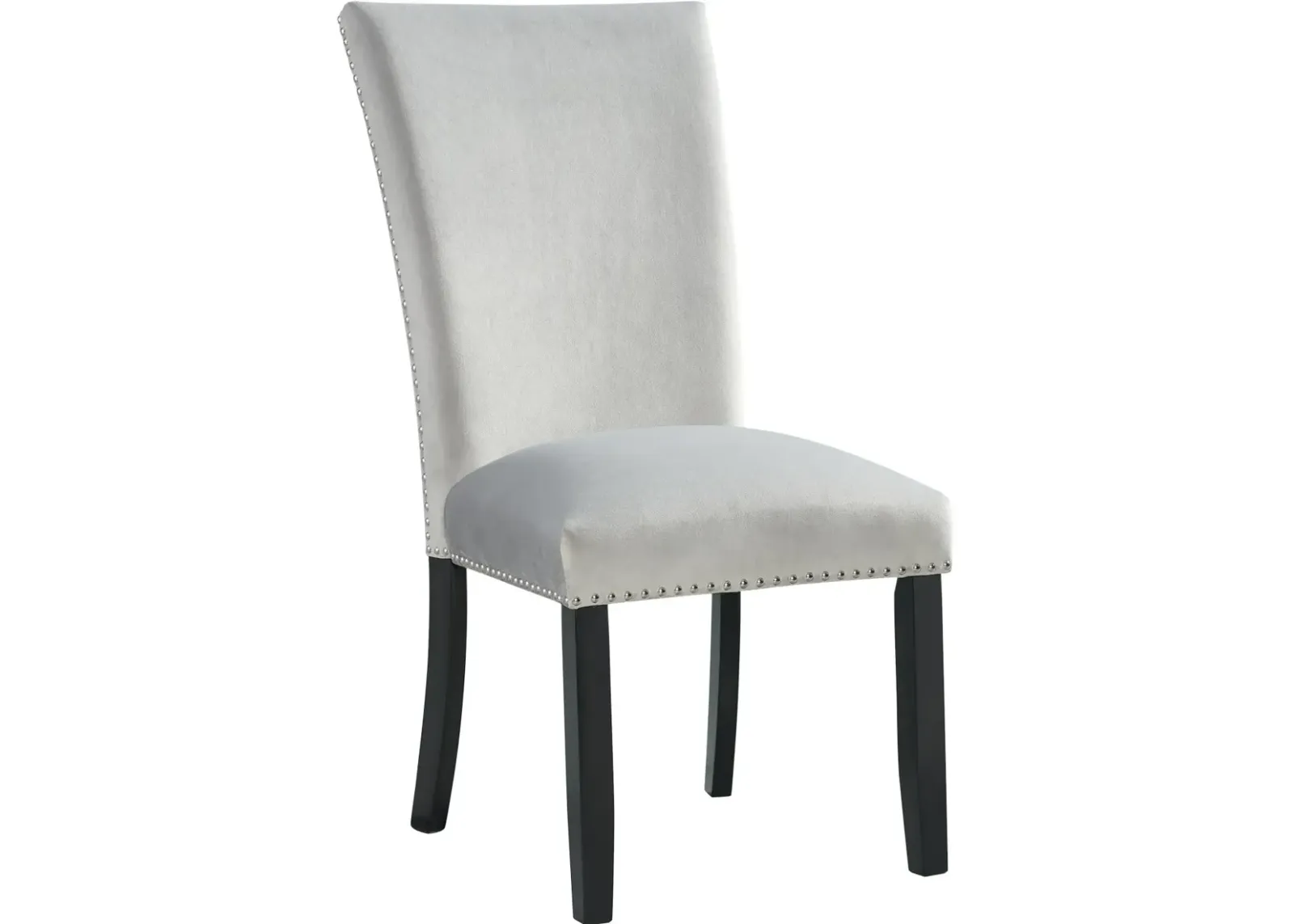 Valentino Gray Velvet Dining Chair