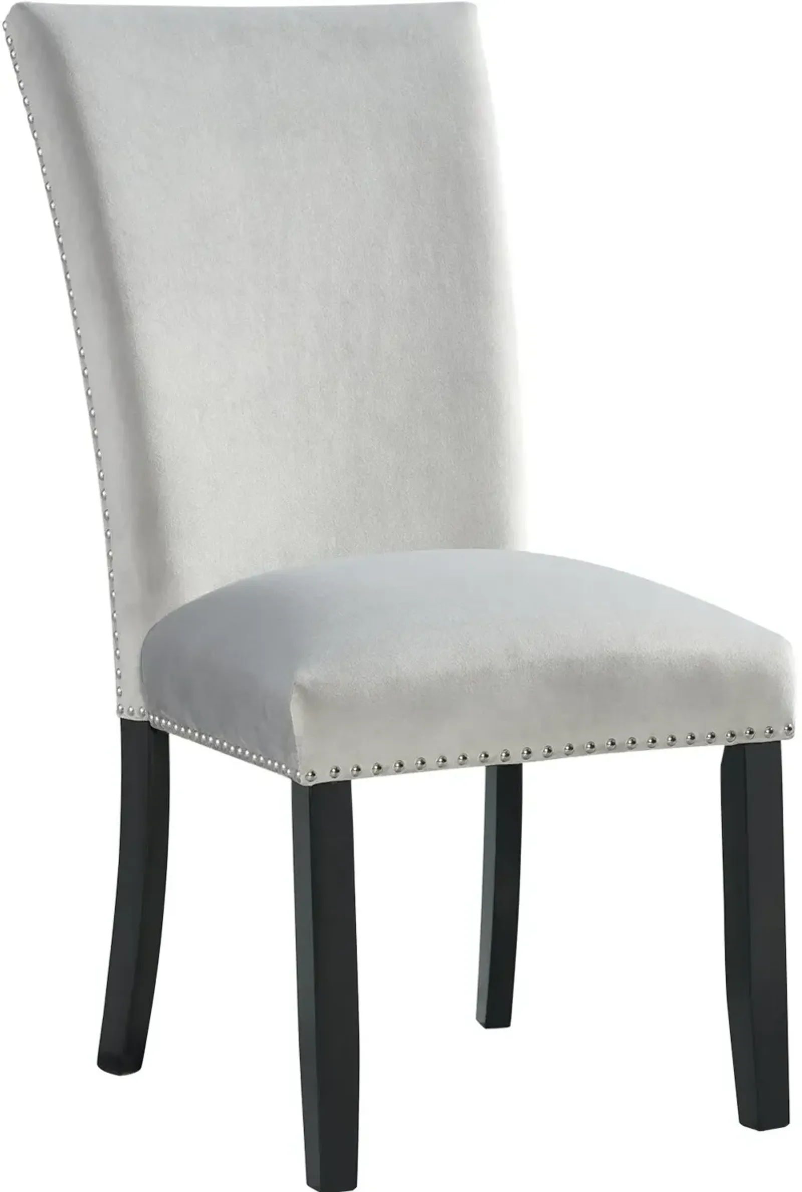 Valentino Gray Velvet Dining Chair