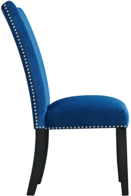 Valentino Blue Velvet Dining Chair