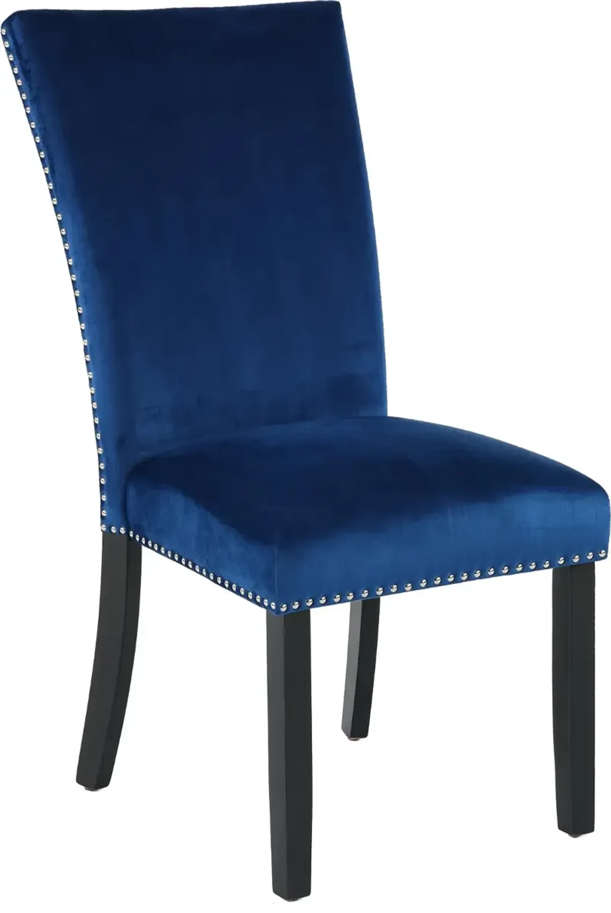 Valentino Blue Velvet Dining Chair