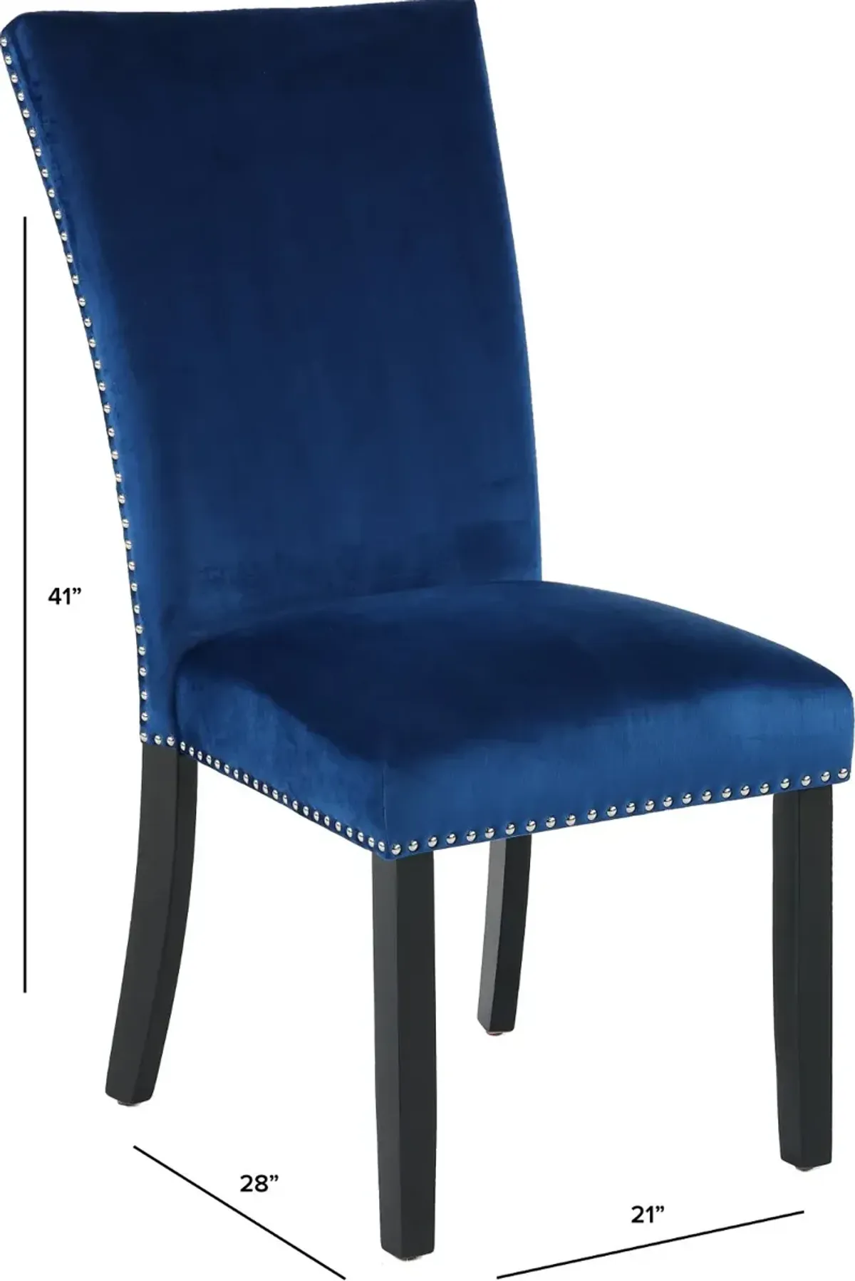 Valentino Blue Velvet Dining Chair