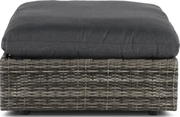 Cirrus Gray Patio Wicker Ottoman