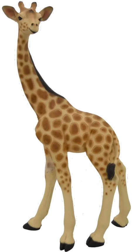 Tan, Cream and Black Baby Resin Giraffe Statue