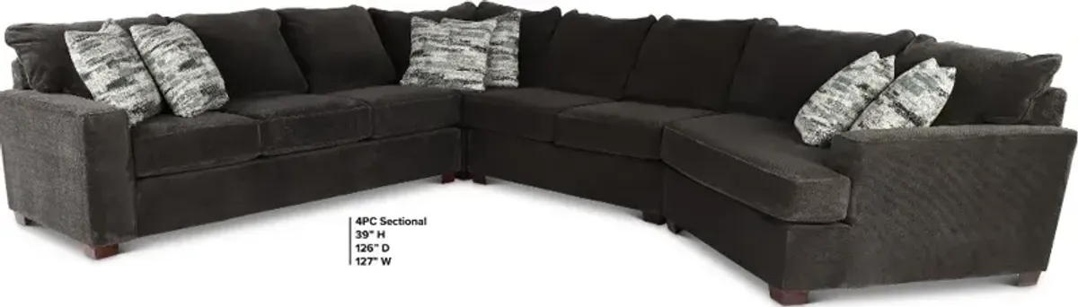 Autumn Gray 4 Piece Sectional